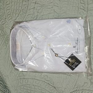 NWT Brooks Brothers Stretch Oxford Button Down Light Blue Large